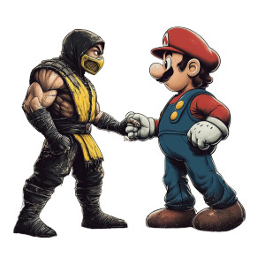 Mortal Kombat Vs Mario Vinyl Car Decal Sticker – Waterproof & UV-Resistant 8" Mortal Kombat Vs Mario Vinyl Car Decal Sticker – Waterproof & UV-Resistant 8"