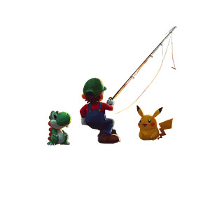 Gaming Icons Fishing Vinyl Car Decal Sticker – Waterproof & UV-Resistant 8"