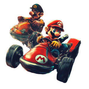 Mario Kart Poster Vinyl Car Decal Sticker – Waterproof & UV-Resistant 8"