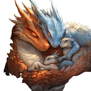 Dragon Family Cuddles Vinyl Car Decal Sticker – Waterproof & UV-Resistant 8" Dragon Family Cuddles Vinyl Car Decal Sticker – Waterproof & UV-Resistant 8"