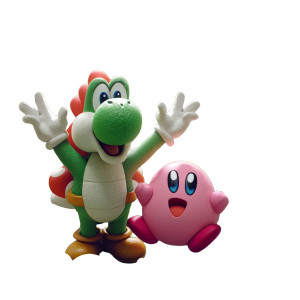 Yoshi And Kirby Vinyl Car Decal Sticker – Waterproof & UV-Resistant 8"