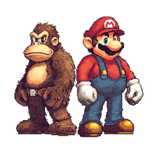 Pixel Game Duo Vinyl Car Decal Sticker – Waterproof & UV-Resistant 8"