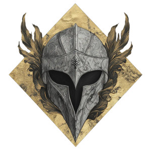 Diamond Helmet Icon Vinyl Car Decal Sticker – Waterproof & UV-Resistant 8"