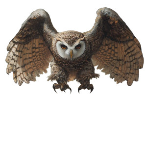 Giant Owl & Tanker Vinyl Car Decal Sticker – Waterproof & UV-Resistant 8"