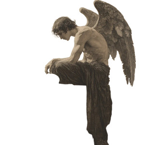 Kneeling Angel V2 Vinyl Car Decal Sticker – Waterproof & UV-Resistant 8"