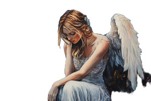 Angel With Wings Vinyl Car Decal Sticker – Waterproof & UV-Resistant 8" Angel With Wings Vinyl Car Decal Sticker – Waterproof & UV-Resistant 8"