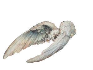 Grunge Angel Wings Vinyl Car Decal Sticker – Waterproof & UV-Resistant 8"