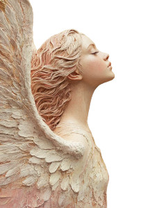 Textured Angel Painting V2 Vinyl Car Decal Sticker – Waterproof & UV-Resistant 8"