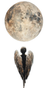 Angel Moon Gaze Vinyl Car Decal Sticker – Waterproof & UV-Resistant 8" Angel Moon Gaze Vinyl Car Decal Sticker – Waterproof & UV-Resistant 8"