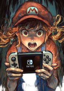 Nintendo Switch Horror Vinyl Car Decal Sticker – Waterproof & UV-Resistant 8"