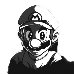 Dynamic Mario Portrait Vinyl Car Decal Sticker – Waterproof & UV-Resistant 8"