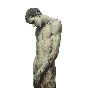 Schiele'S Solitary Angel Vinyl Car Decal Sticker – Waterproof & UV-Resistant 8"