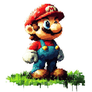 Super Mario Pixel Vinyl Car Decal Sticker – Waterproof & UV-Resistant 8"