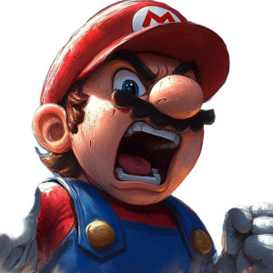 Angry Mario Vinyl Car Decal Sticker – Waterproof & UV-Resistant 8" Angry Mario Vinyl Car Decal Sticker – Waterproof & UV-Resistant 8"