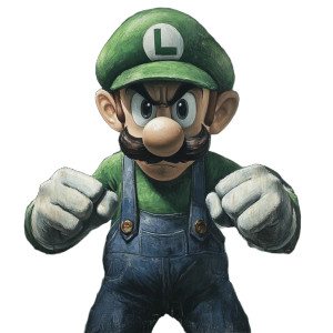 Menacing Luigi Juxtaposition Vinyl Car Decal Sticker – Waterproof & UV-Resistant 8"