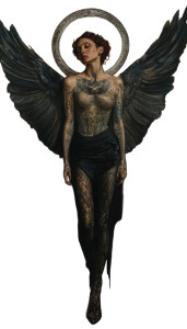 Tattooed Angel Vinyl Car Decal Sticker – Waterproof & UV-Resistant 8" Tattooed Angel Vinyl Car Decal Sticker – Waterproof & UV-Resistant 8"