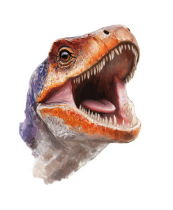 Tiny Dinosaur Painting Vinyl Car Decal Sticker – Waterproof & UV-Resistant 8"