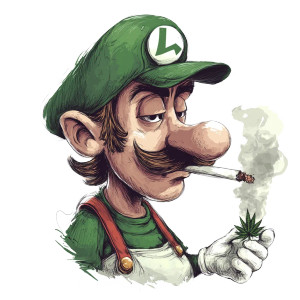 Luigi Smoking Vinyl Car Decal Sticker – Waterproof & UV-Resistant 8" Luigi Smoking Vinyl Car Decal Sticker – Waterproof & UV-Resistant 8"