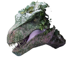 Leafy Tree Allosaurus Vinyl Car Decal Sticker – Waterproof & UV-Resistant 8"