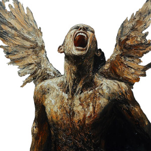 Melting Angel Scream Vinyl Car Decal Sticker – Waterproof & UV-Resistant 8"