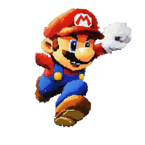 8-Bit Mario Running Vinyl Car Decal Sticker – Waterproof & UV-Resistant 8"
