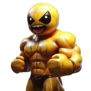 Muscular Pacman Vinyl Car Decal Sticker – Waterproof & UV-Resistant 8"