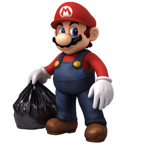 3D Mario Garbage Vinyl Car Decal Sticker – Waterproof & UV-Resistant 8"