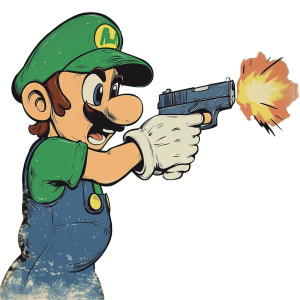 Angry Luigi Firing Vinyl Car Decal Sticker – Waterproof & UV-Resistant 8" Angry Luigi Firing Vinyl Car Decal Sticker – Waterproof & UV-Resistant 8"