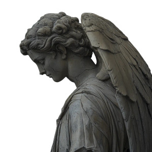 Hellenistic Angel Statue Vinyl Car Decal Sticker – Waterproof & UV-Resistant 8"