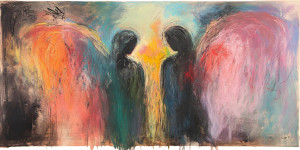 Catholic Angel Drawing Vinyl Car Decal Sticker – Waterproof & UV-Resistant 8"