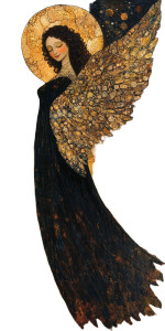 Fat Klimt Angel Vinyl Car Decal Sticker – Waterproof & UV-Resistant 8"