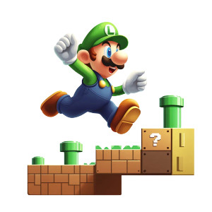 Luigi Dash Logo Vinyl Car Decal Sticker – Waterproof & UV-Resistant 8"