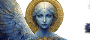 Blue Angel Portrait Vinyl Car Decal Sticker – Waterproof & UV-Resistant 8"
