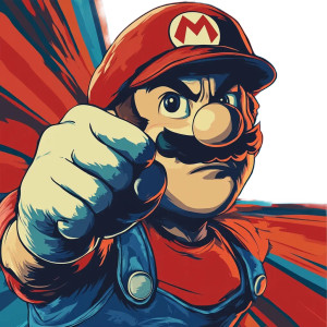 Super Mario Illustration V2 Vinyl Car Decal Sticker – Waterproof & UV-Resistant 8"