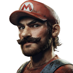 Human Mario Vinyl Car Decal Sticker – Waterproof & UV-Resistant 8"