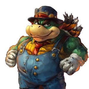 Bowser Fedora Boy Vinyl Car Decal Sticker – Waterproof & UV-Resistant 8"