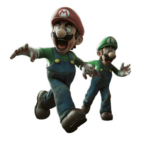 Horror Mario Dance Vinyl Car Decal Sticker – Waterproof & UV-Resistant 8"