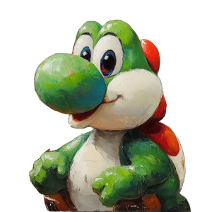 Classic Yoshi Portrait Vinyl Car Decal Sticker – Waterproof & UV-Resistant 8"