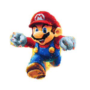Pixelart Mario Poster Vinyl Car Decal Sticker – Waterproof & UV-Resistant 8"