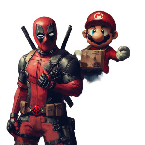 Deadpool Vs Mario Vinyl Car Decal Sticker – Waterproof & UV-Resistant 8"