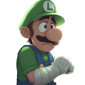 Injured Luigi Vinyl Car Decal Sticker – Waterproof & UV-Resistant 8" Injured Luigi Vinyl Car Decal Sticker – Waterproof & UV-Resistant 8"