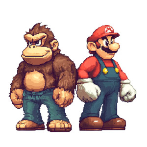 Pixel Game Duo V2 Vinyl Car Decal Sticker – Waterproof & UV-Resistant 8"