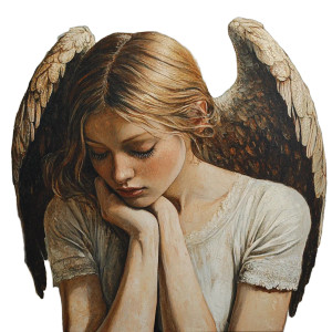 Angel Artwork Vinyl Car Decal Sticker – Waterproof & UV-Resistant 8"