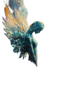 Protecting Angel Vinyl Car Decal Sticker – Waterproof & UV-Resistant 8"