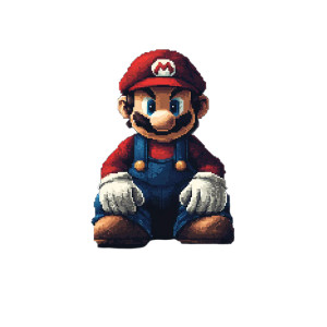 Pixel Mario Vinyl Car Decal Sticker – Waterproof & UV-Resistant 8"