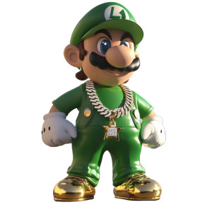 Bling Era Luigi Vinyl Car Decal Sticker – Waterproof & UV-Resistant 8"