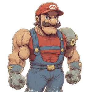 Giga Chad Mario Vinyl Car Decal Sticker – Waterproof & UV-Resistant 8"