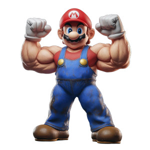 Muscular Mario Pose Vinyl Car Decal Sticker – Waterproof & UV-Resistant 8" Muscular Mario Pose Vinyl Car Decal Sticker – Waterproof & UV-Resistant 8"