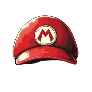 Red Mario Hat Vinyl Car Decal Sticker – Waterproof & UV-Resistant 8"