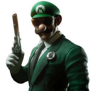 Luigi As Hitman Vinyl Car Decal Sticker – Waterproof & UV-Resistant 8" Luigi As Hitman Vinyl Car Decal Sticker – Waterproof & UV-Resistant 8"